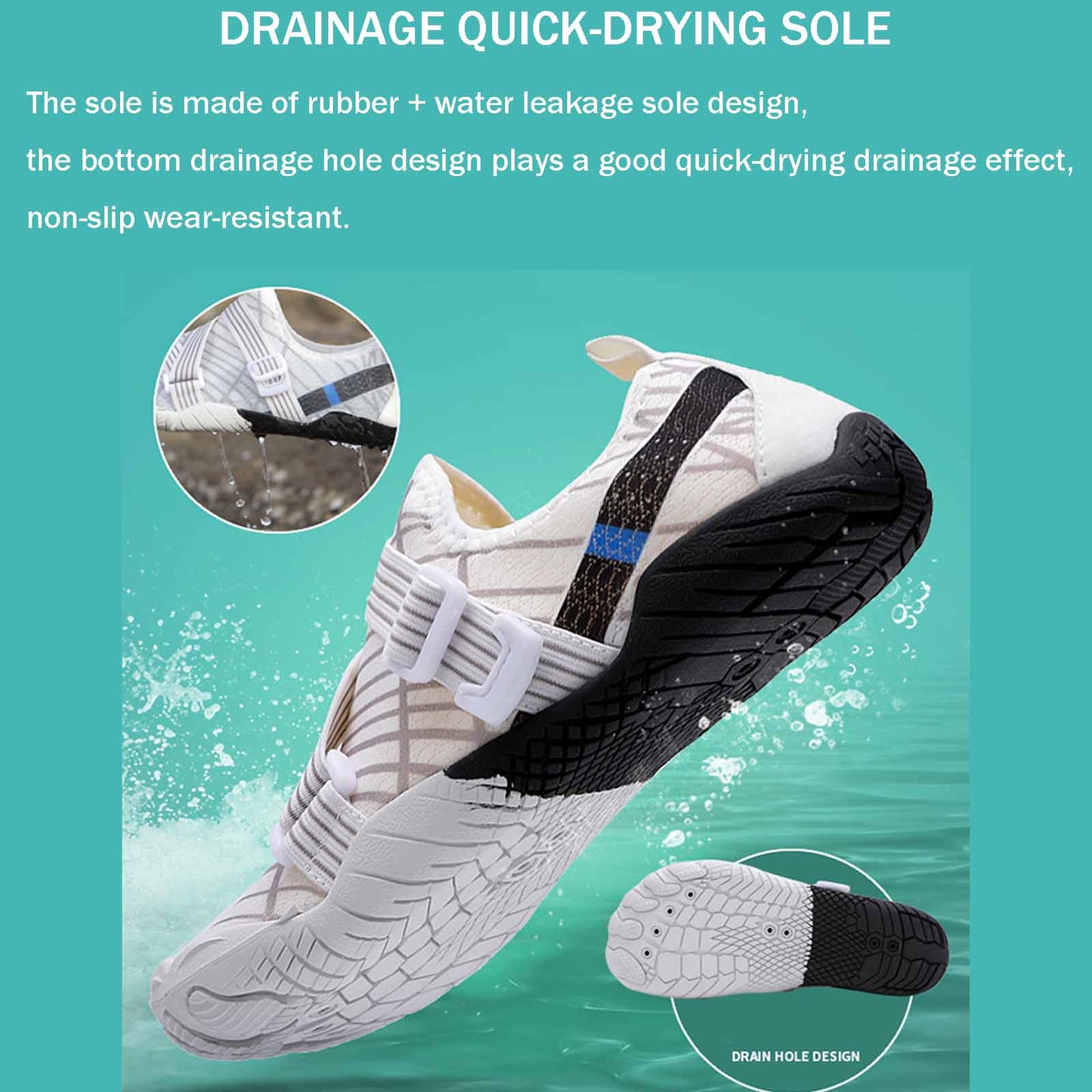 Unisex Beach Quick Dry Water Shoes: Breathable Aqua Socks Surf Shoes - Men's and Women's Outdoor Water Swimming Shoes