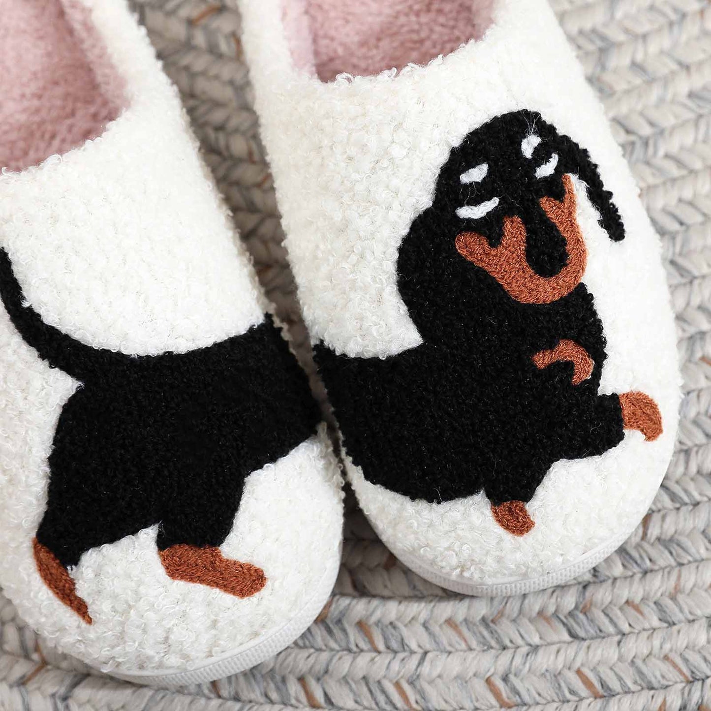 Cute Animal Slippers Women Men Cartoon Animal Slippers Fluffy Memory Foam Winter Warm Fluffy Shoes