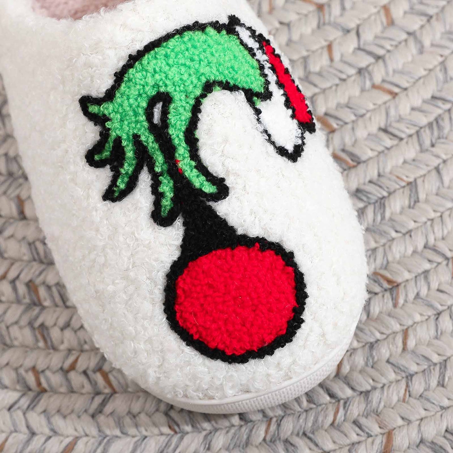 Cute Christmas Slippers Women Men Fun Santa Elk Slippers Soft Non-Slip Plush Warm Couple Home Shoes