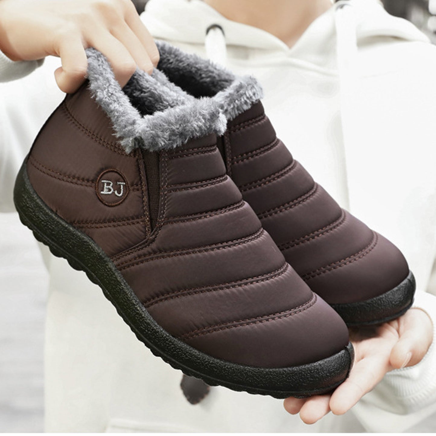 Stunning Women's Winter Snow Boots Warm Fur Lined Ankle Boots Waterproof Comfortable Outdoor Slip On Winter Shoes Short Boots