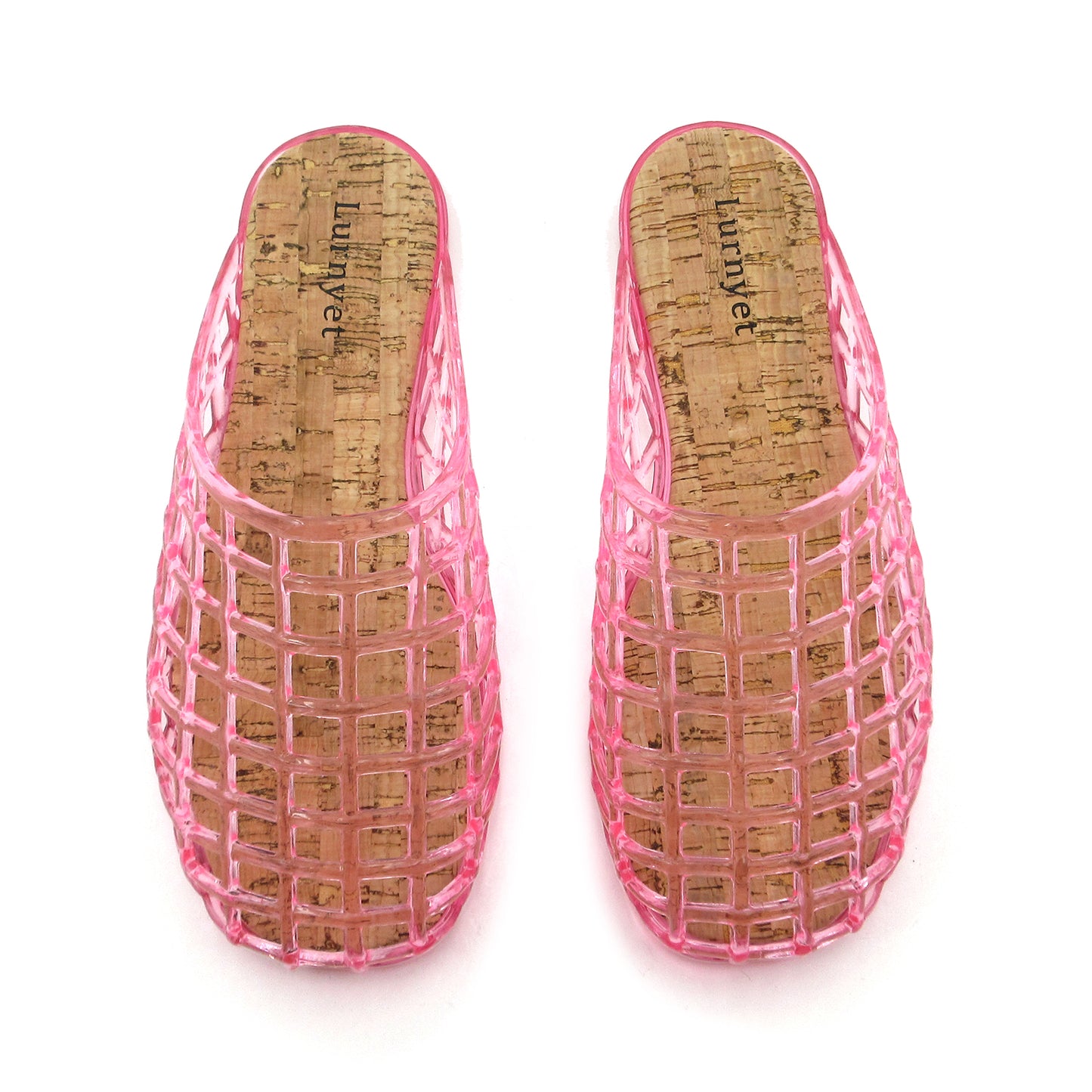 Red Mesh Jelly Mules for Women Hollow Closed Toe Flat Sandals Clear Slippers Summer Beach Jellies Slide Shoes