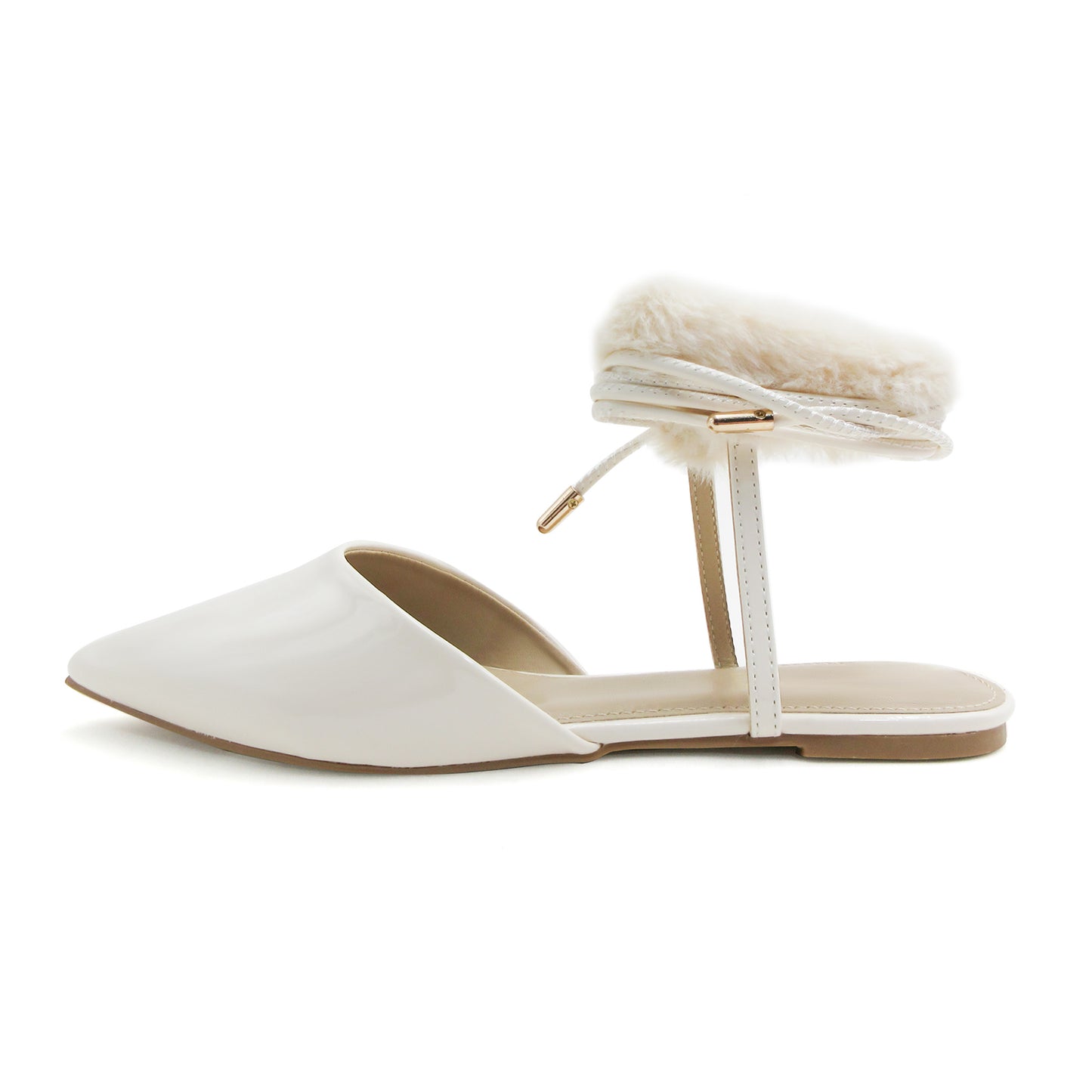 Stylish Faux Leather Ankle-Strap Flats for Women: Luxurious Comfort with a Touch of Elegance for Every Occasion