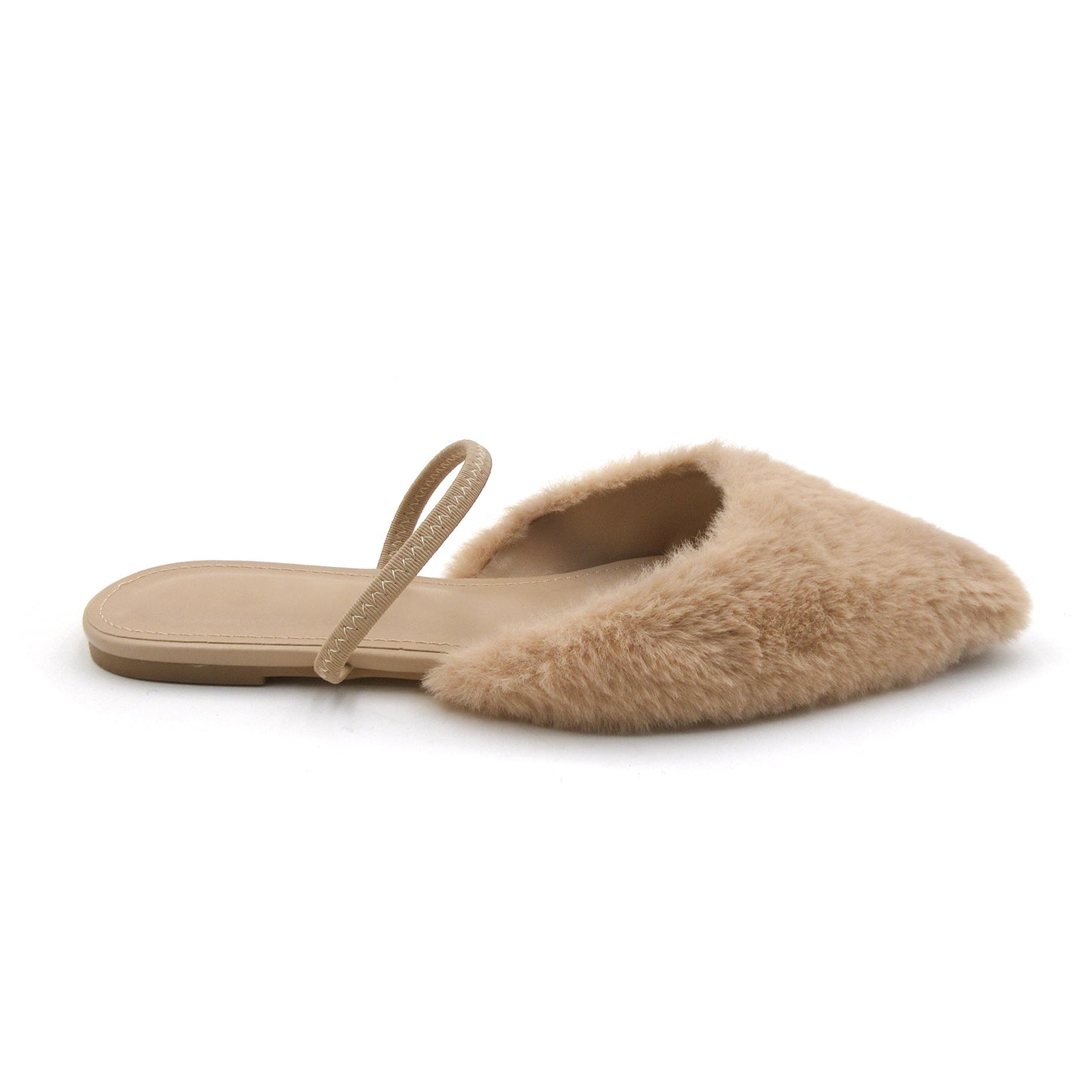 Luxurious Faux Fur Pointed Flats for Women: Plush Comfort, Non-Slip Grip, Versatile Style for All Occasions