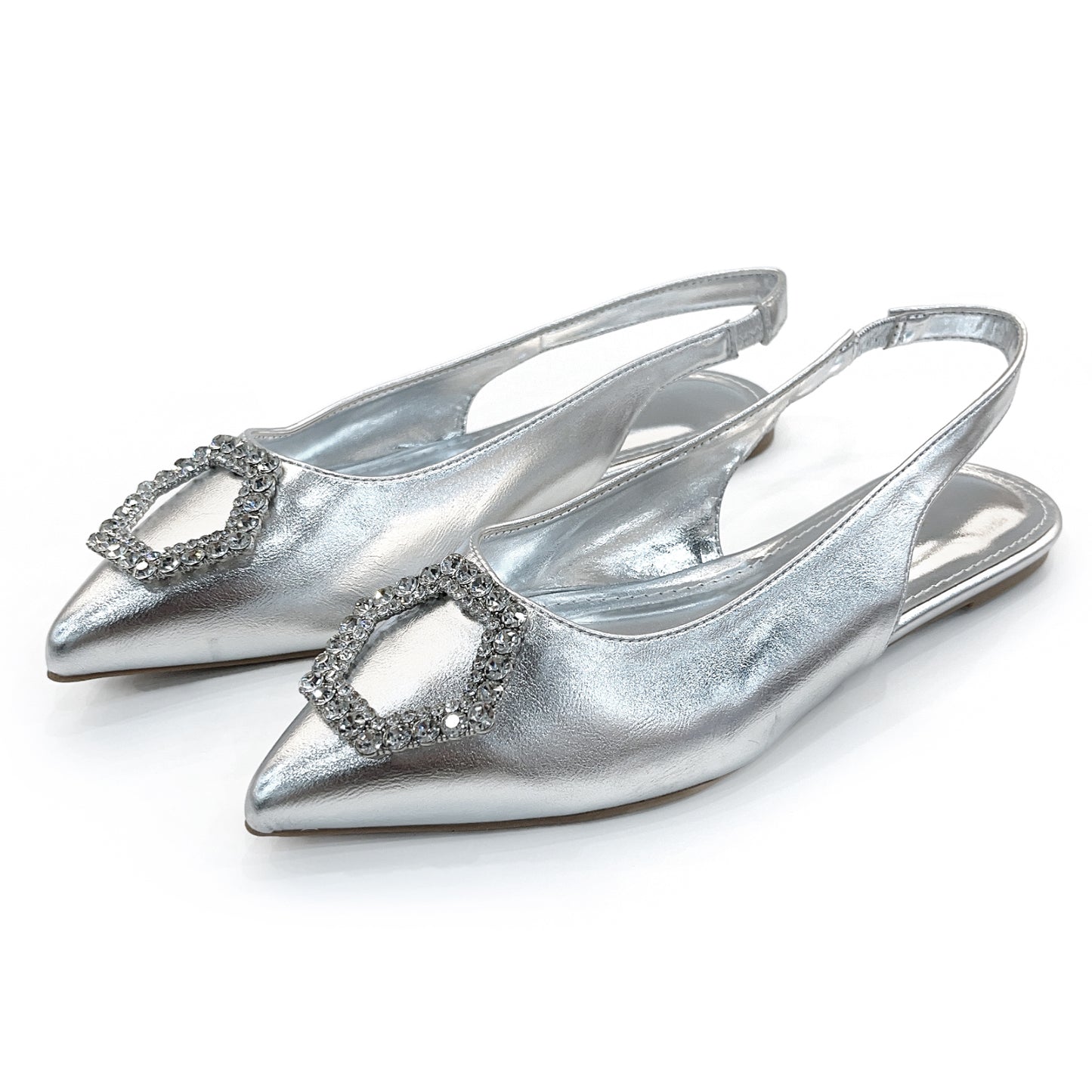 Glossy Patent Leather Pointed Flats for Women: Ankle Elastic Band, Breathable Design, Plush Latex Insole, and Anti-Slip Rubber Sole for All-Season Style