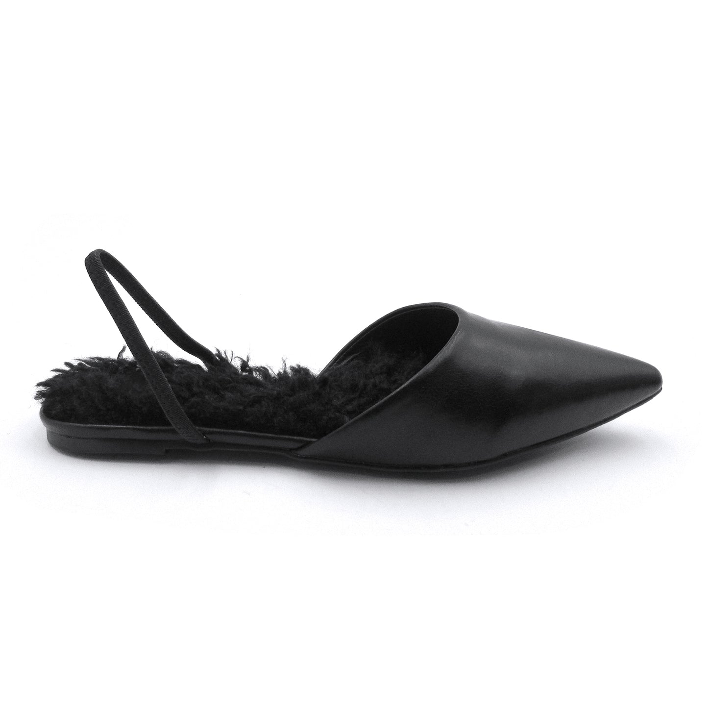 Sleek Faux Leather Pointed Flats for Women: Plush Cushioning, Non-Slip Grip, Versatile Style for All Seasons