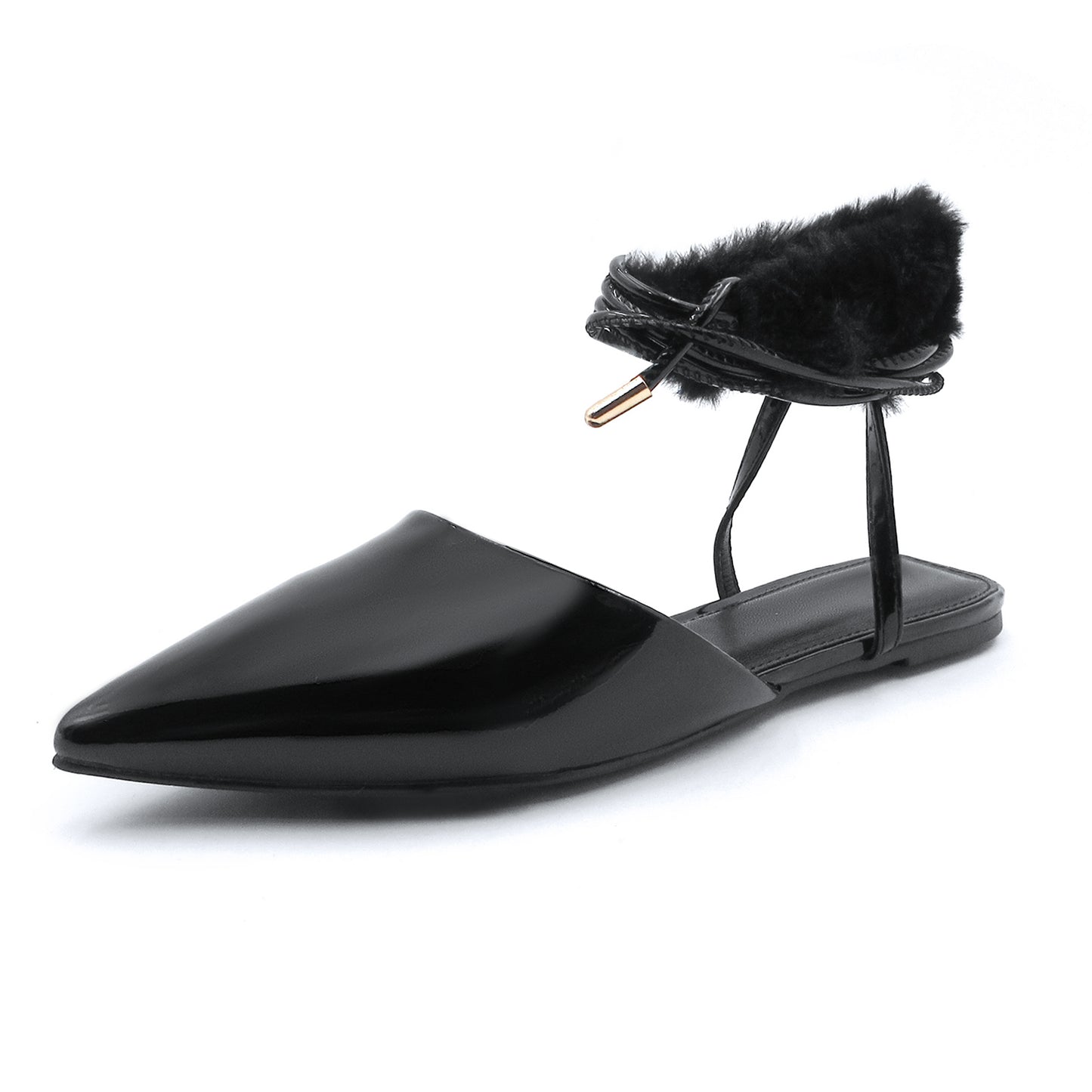 Stylish Faux Leather Ankle-Strap Flats for Women: Luxurious Comfort with a Touch of Elegance for Every Occasion