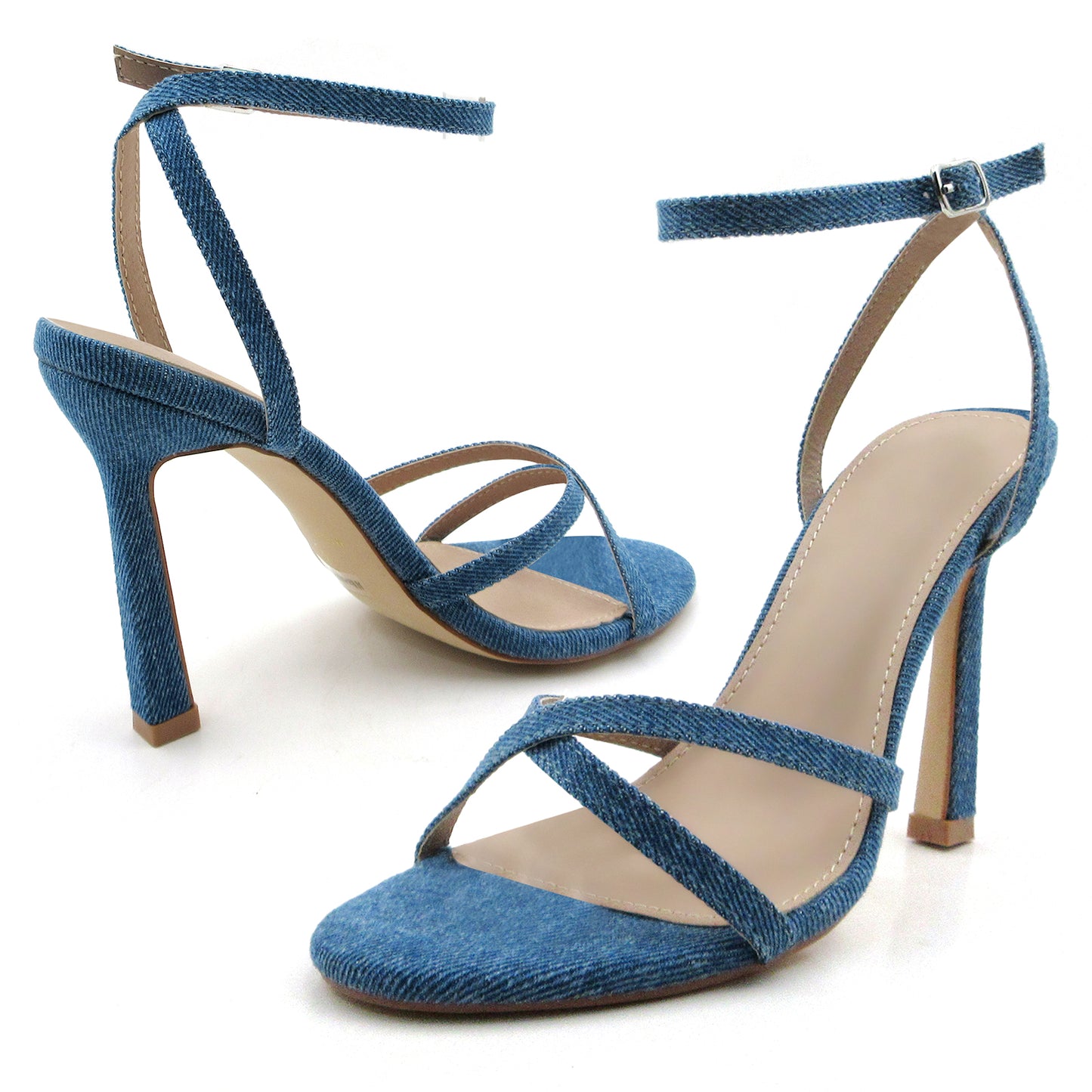 Women's Sandals Open Toe Lace Sandals Ankle Strap Heeled Sandals Women's