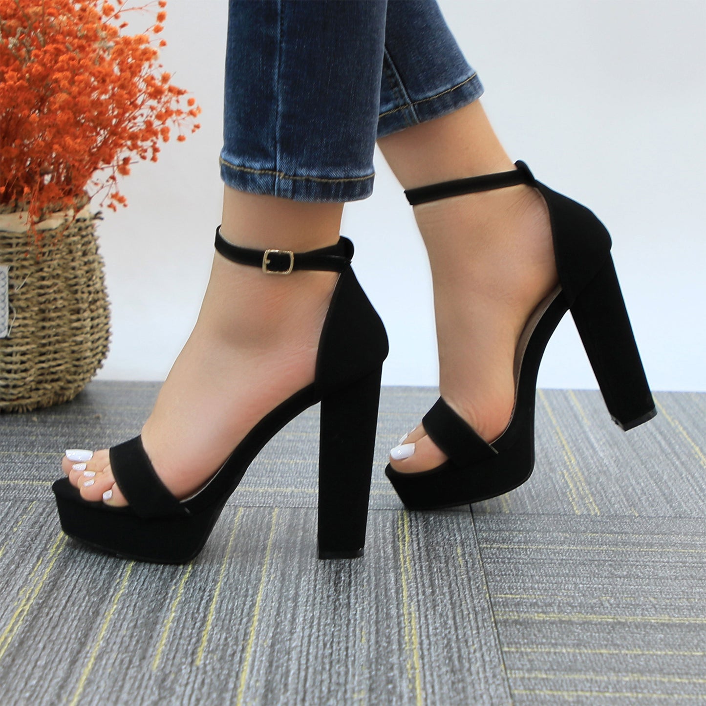 Women's Fashion Platform Sandals Block Heels Wedding Summer Dress Shoes