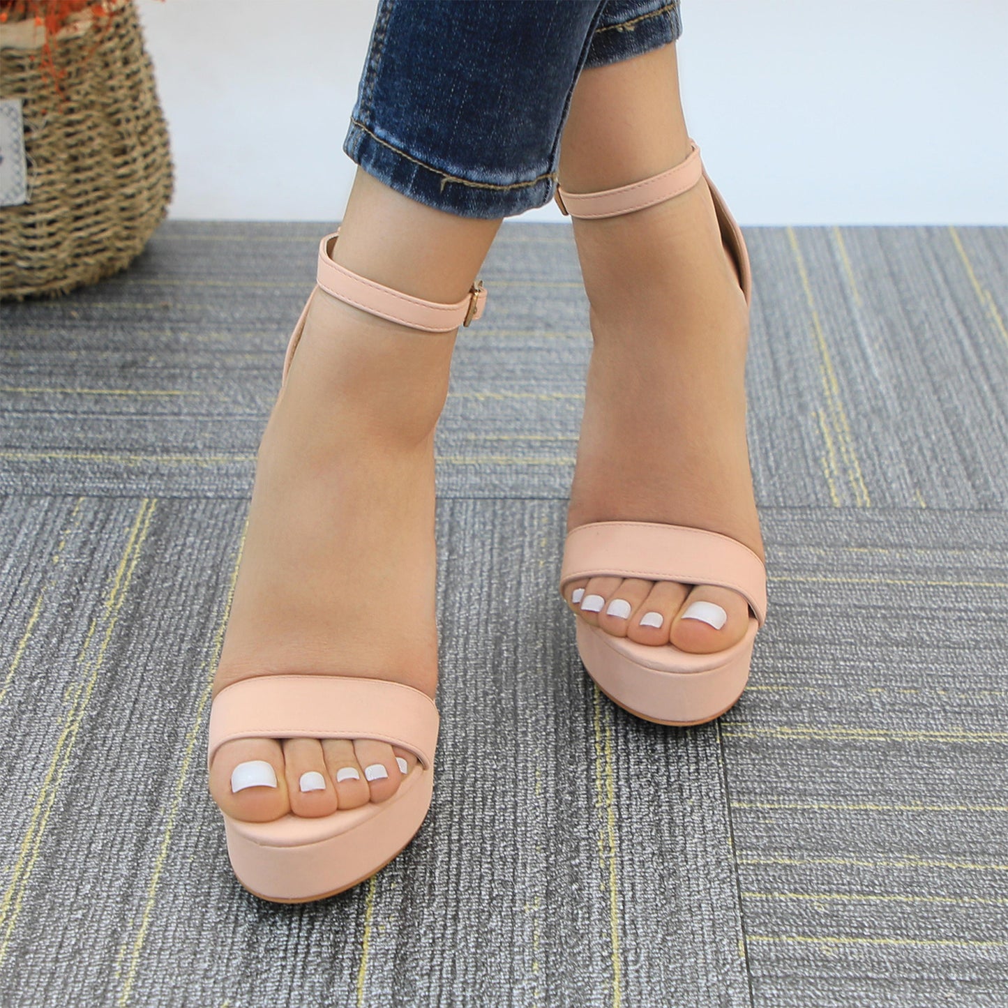 Women's Fashion Platform Sandals Block Heels Wedding Summer Dress Shoes