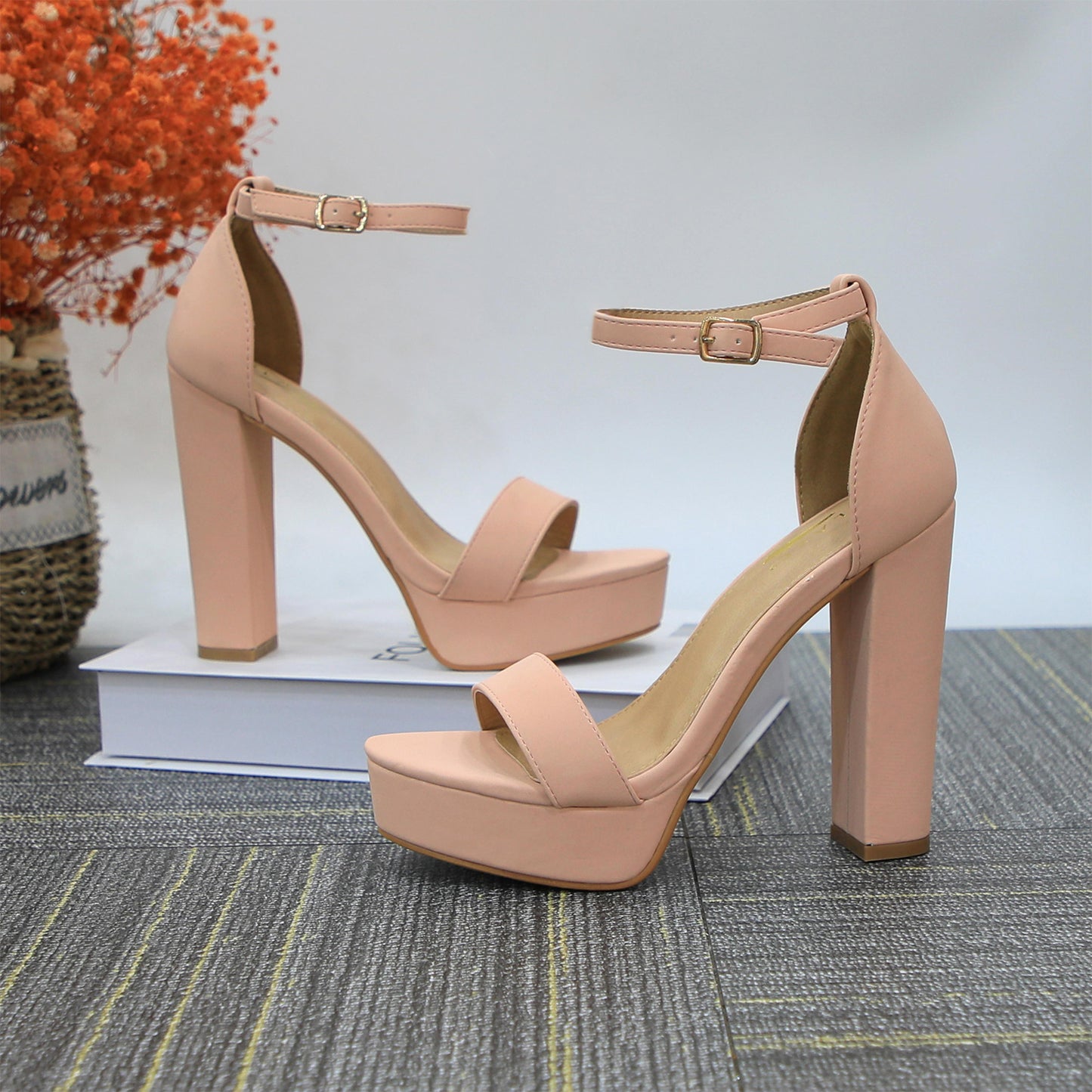 Women's Fashion Platform Sandals Block Heels Wedding Summer Dress Shoes