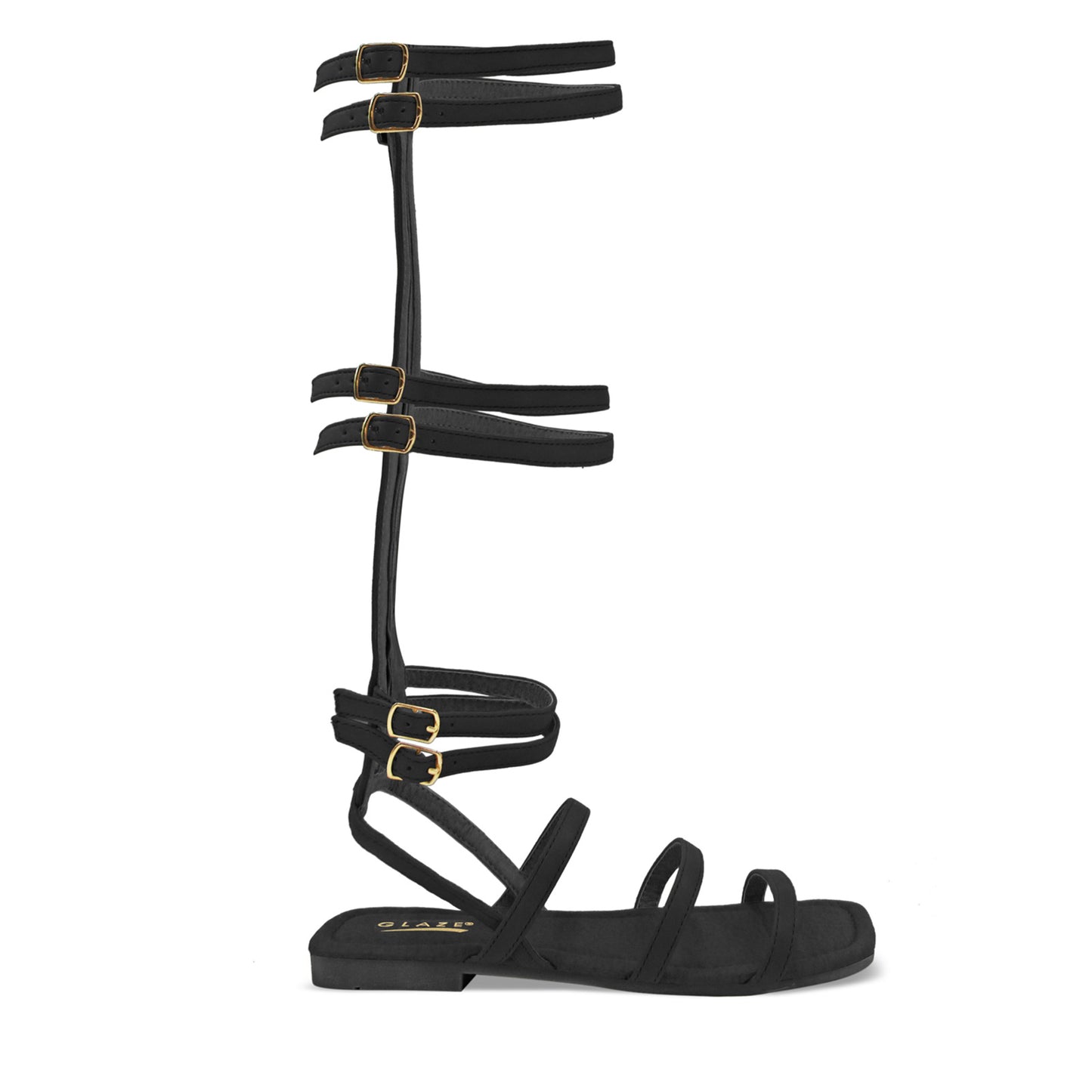 Women's Sandals Flat Sandals,Gladiator Sandals Summer Lace Up Open Toe Fashion Knee High Flat Sandals Gladiator Sandalsv