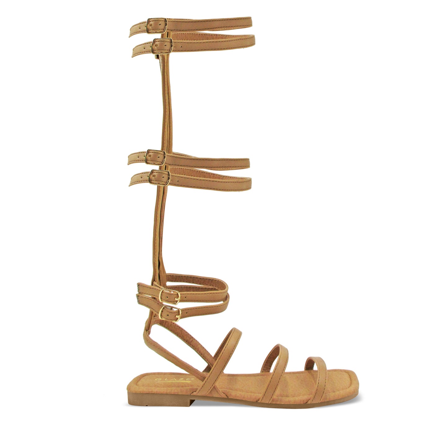 Women's Sandals Flat Sandals,Gladiator Sandals Summer Lace Up Open Toe Fashion Knee High Flat Sandals Gladiator Sandalsv