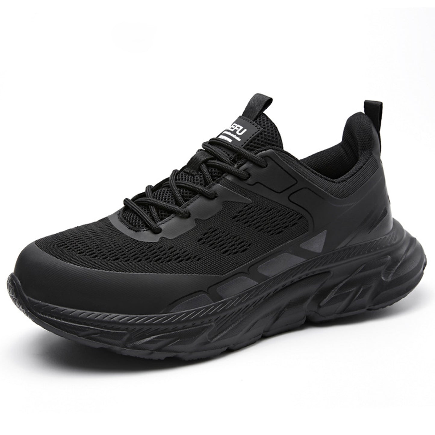 Men's Steel Toe Work Shoes Safety Composite Toe Sneakers Lightweight Comfortable Black Wide Practical Indestructible Industrial Construction Shoes
