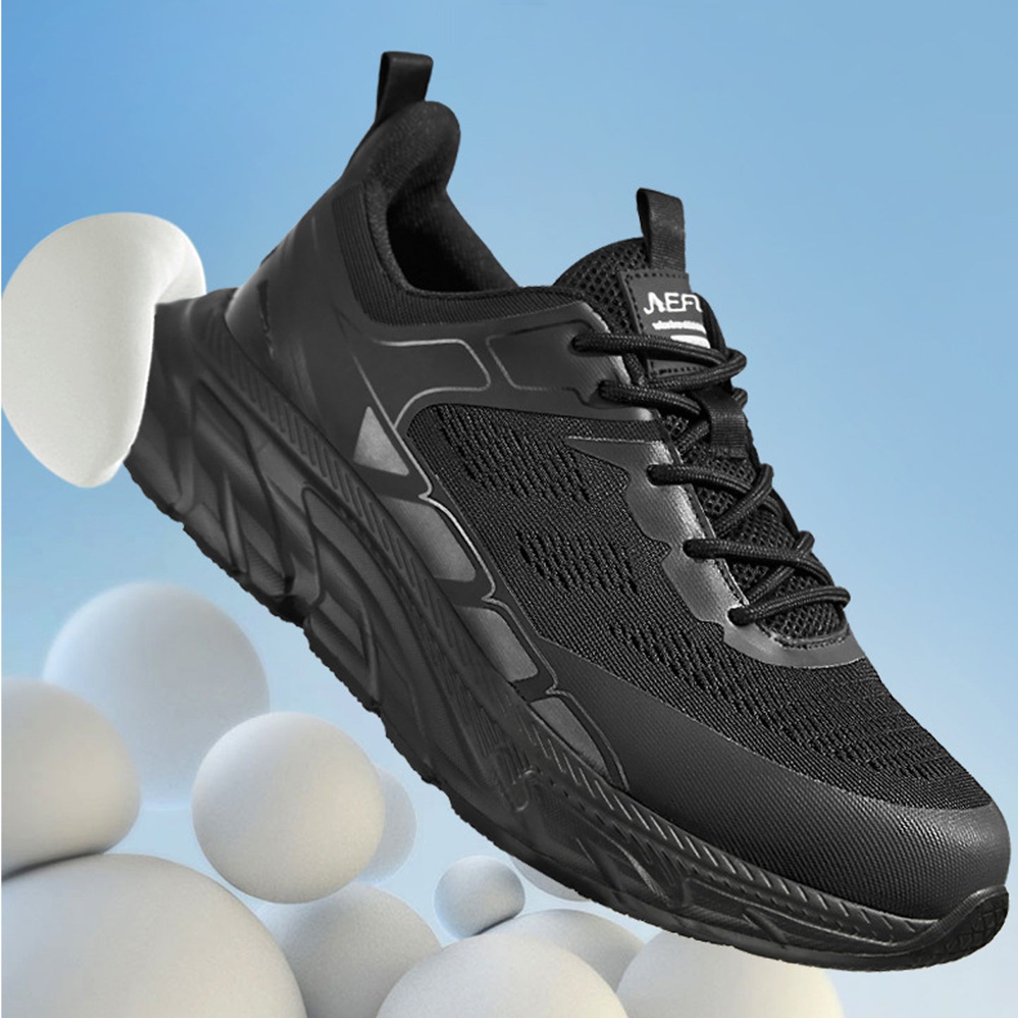 Men's Steel Toe Work Shoes Safety Composite Toe Sneakers Lightweight Comfortable Black Wide Practical Indestructible Industrial Construction Shoes