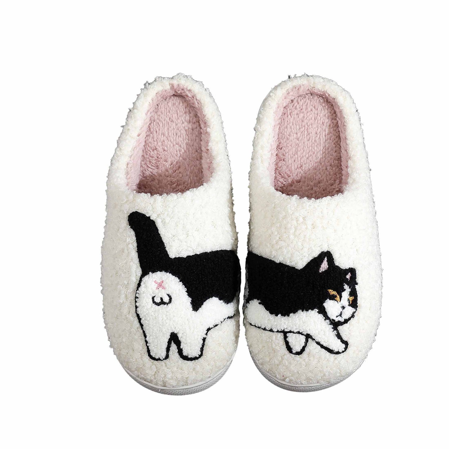 Women's Men's Household Slippers Love Cartoon Retro Soft Velvet Lightweight Slippers Slip On Comfortable Indoor Outdoor Couple Slippers Slip On Anti-slip Sole