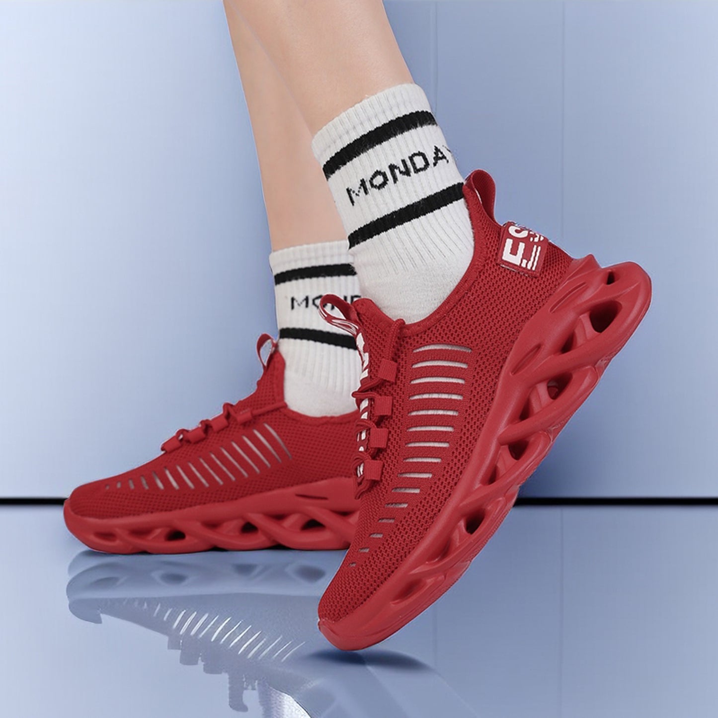 Men's Walking Shoes Slip Into Sneakers Tennis Shoes Running Sports Fitness Shoes Sports Anti-slip Lightweight Breathable Fashion Casual Shoes Suitable for Traveling Work