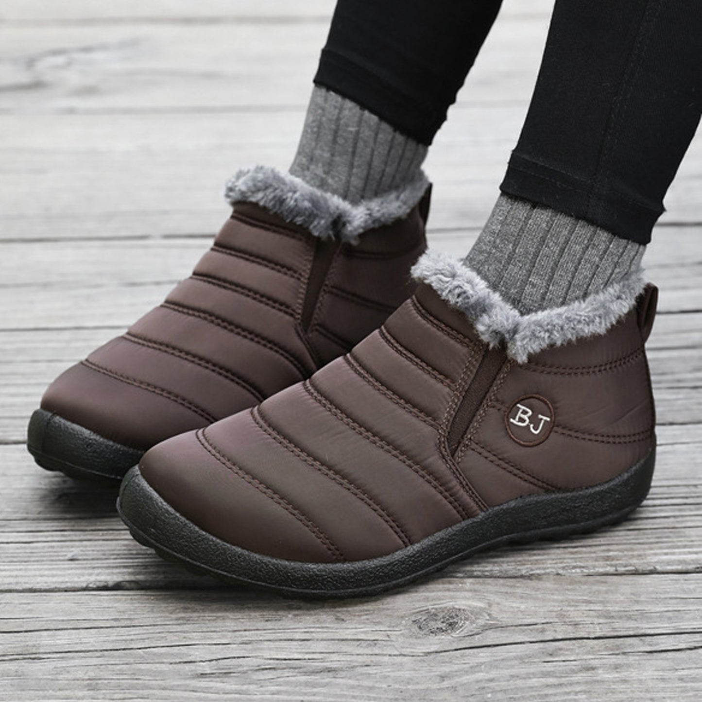 Stunning Women's Winter Snow Boots Warm Fur Lined Ankle Boots Waterproof Comfortable Outdoor Slip On Winter Shoes Short Boots