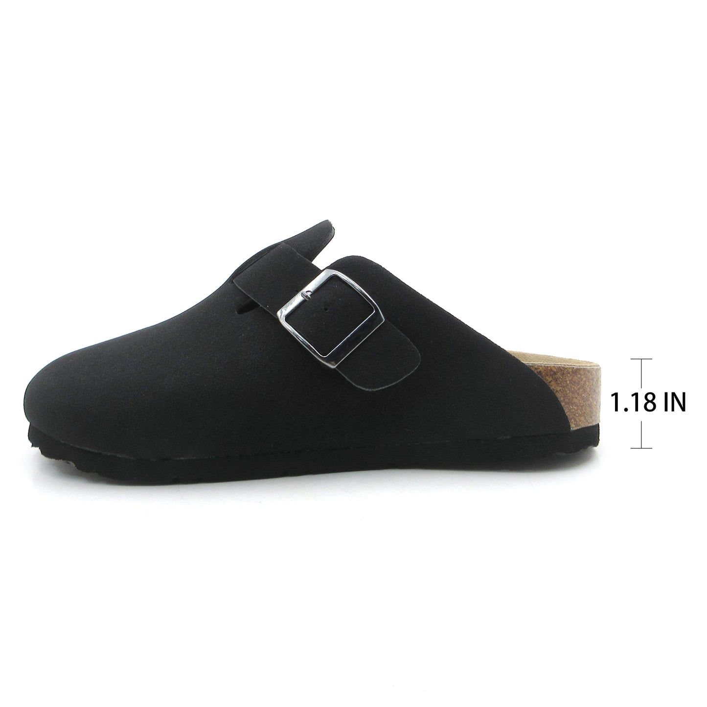 GJPBGK Suede Clogs Leather Mule Shoes Arch Support Potato with Comfortable Cork Shoe Bed