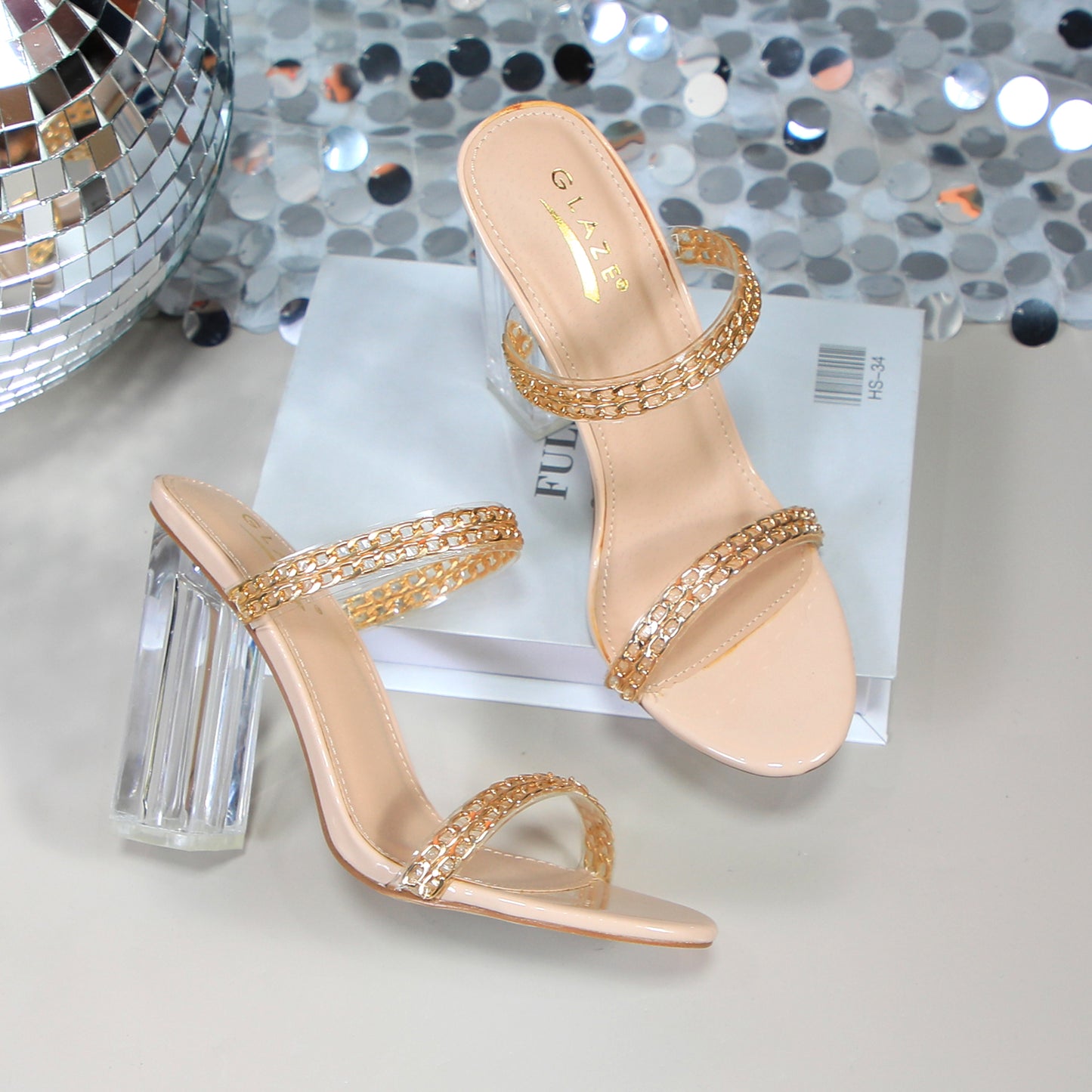 Ladies Sandals Summer Beach Party Slippers Shoes Shoes Rhinestone Beaded Boho Shoes Dress Slip Into High Heels