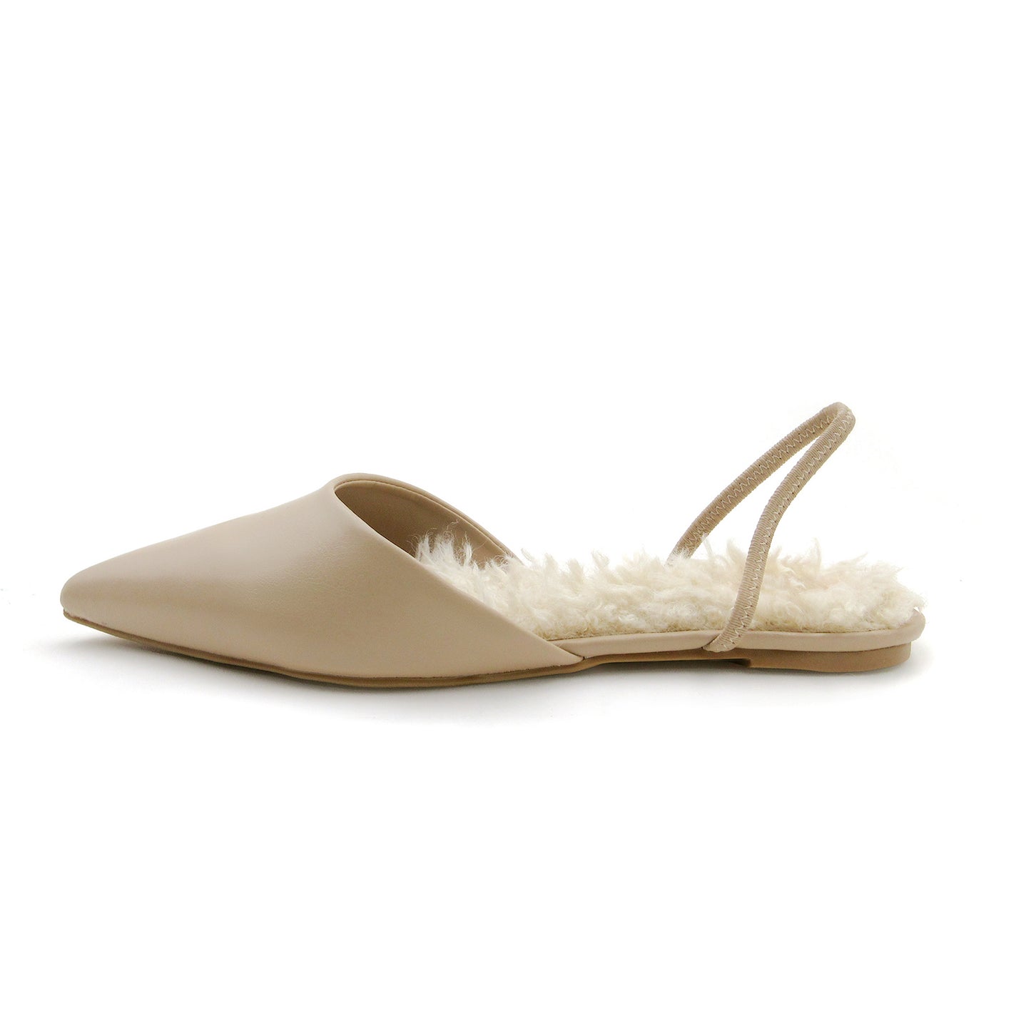 Sleek Faux Leather Pointed Flats for Women: Plush Cushioning, Non-Slip Grip, Versatile Style for All Seasons