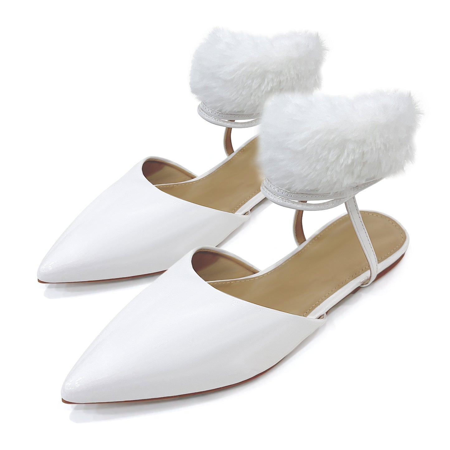 Stylish Faux Leather Ankle-Strap Flats for Women: Luxurious Comfort with a Touch of Elegance for Every Occasion