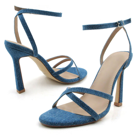 Women's Sandals Open Toe Lace Sandals Ankle Strap Heeled Sandals Women's