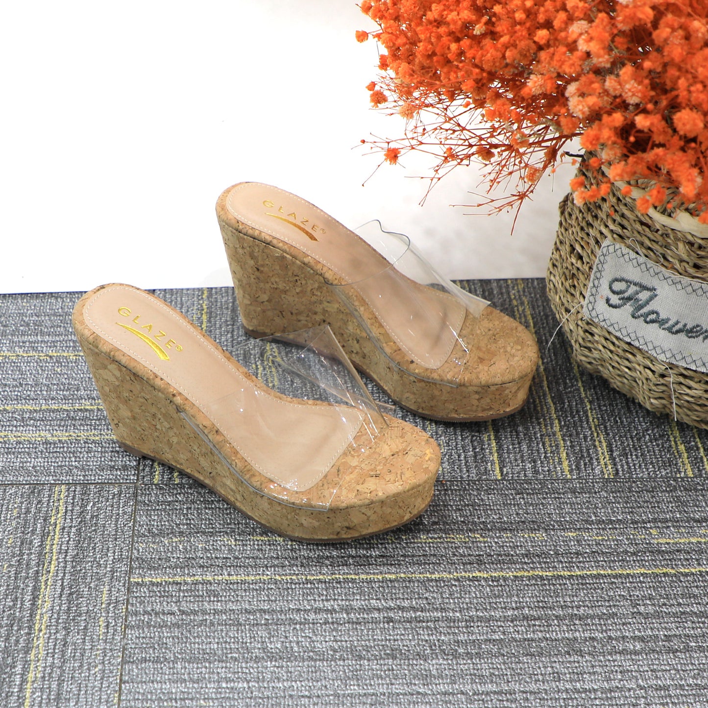 Women's High Heel Wedge Slippers Summer Beach Sandals Retro Comfortable Slippers