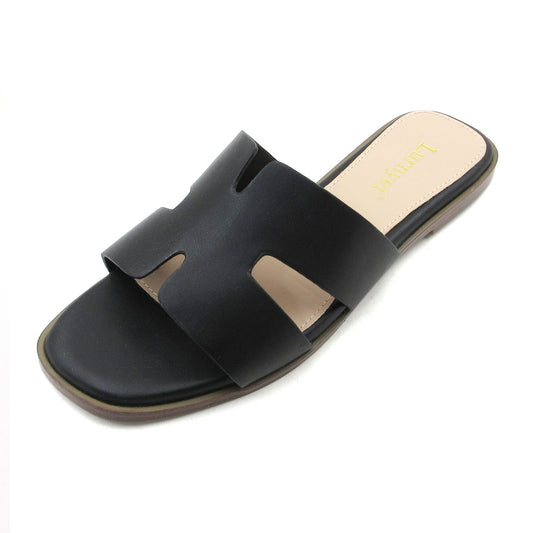 Women's comfort cushion flat sandal: Stylish Design, Non-Slip Rubber Sole, Latex Insole for Comfort, Perfect for Parties, Gatherings, Casual Wear, Vacations, and Beach Days